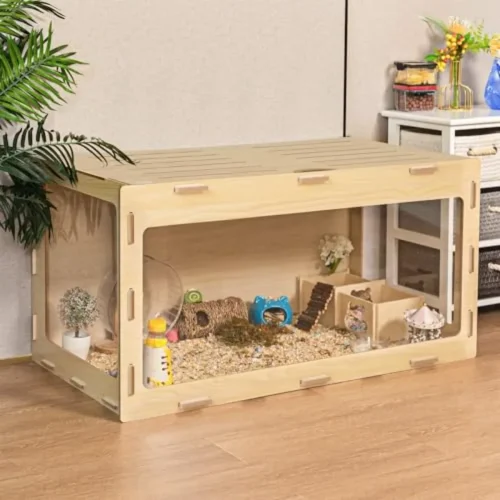 Wooden Hamster Cage Habitat