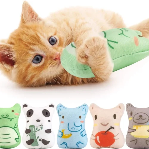 Catnip Toys for Indoor Cats - 5PCS Plush Cat Chew